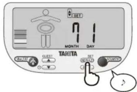 TANITA InnerScan V BC602 - Stunde einstellen - 3