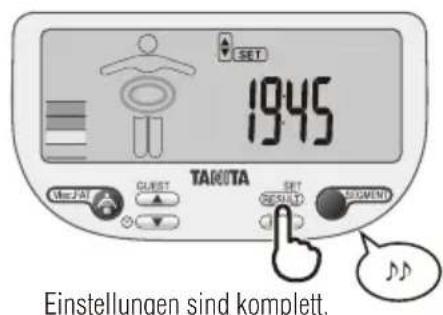 TANITA InnerScan V BC602 - Stunde einstellen - 6