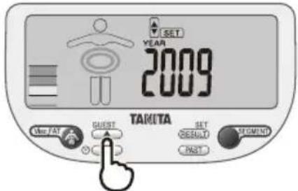 TANITA InnerScan V BC602 - Configurar el ano - 1
