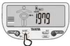 TANITA InnerScan V BC602 - Ihrn Geburtstag einstellen (Jahr/Monat/Tag). - 1