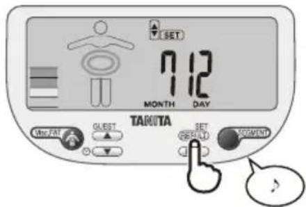 TANITA InnerScan V BC602 - Configurar los Minutes - 7