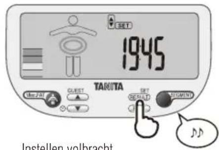 TANITA InnerScan V BC602 - Minuten instellen - 3