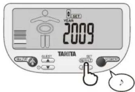 TANITA InnerScan V BC602 - Stunde einstellen - 2