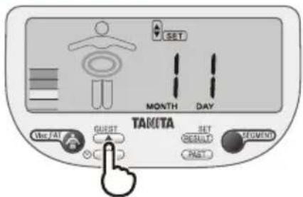 TANITA InnerScan V BC602 - Maand instellen - 1