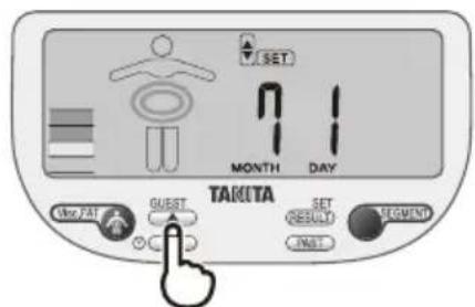 TANITA InnerScan V BC602 - Monat einstellen - 1