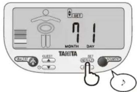 TANITA InnerScan V BC602 - Maand instellen - 3