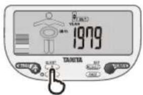 TANITA InnerScan V BC602 - Set your Birthday (Year/Month/Day). - 1
