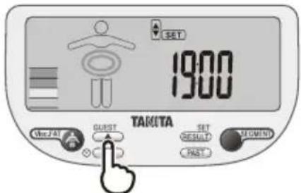 TANITA InnerScan V BC602 - Minuten instellen - 1