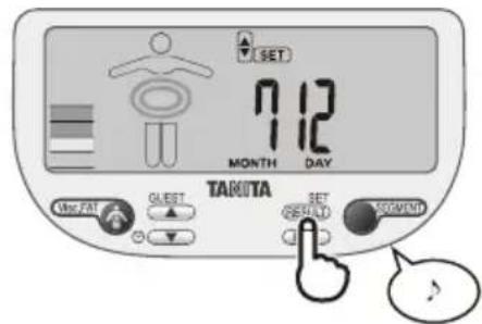 TANITA InnerScan V BC602 - Entrez l'année - 3