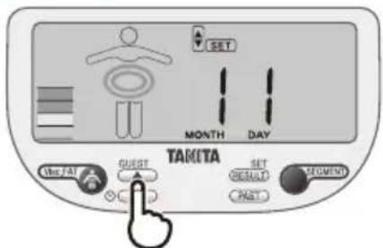 TANITA InnerScan V BC602 - Configurar el mes - 1