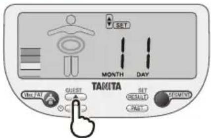 TANITA InnerScan V BC602 - Entrez l'année - 1