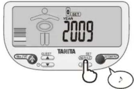 TANITA InnerScan V BC602 - Entrez l'année - 3