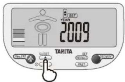 TANITA InnerScan V BC602 - Jahr einstellen - 1