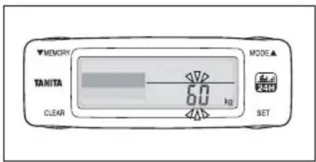 TANITA AM120E - Configuración de su peso - 1