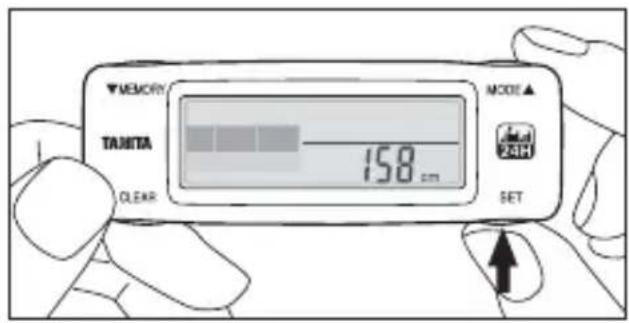 TANITA AM120E - Ihre Größe einstellen - 4