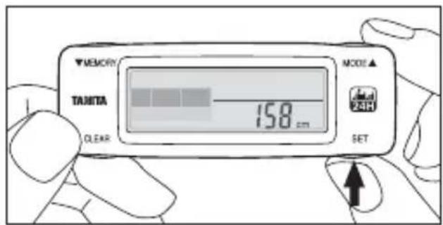 TANITA AM120E - Impostazione dell'altezza - 4