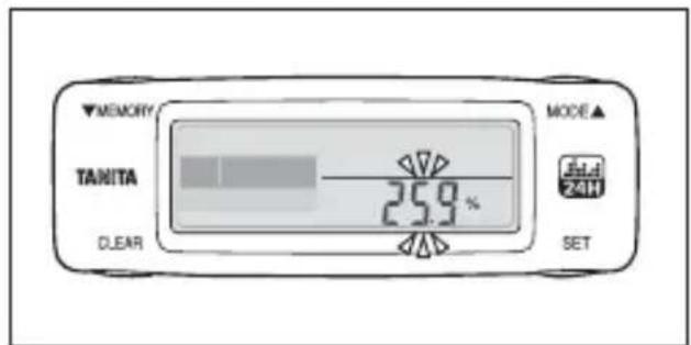 TANITA AM120E - Configuración de su porcentaje de grasa corporal - 1