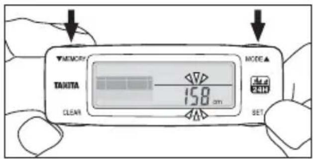 TANITA 150 cm Clear MODE▲ SET
