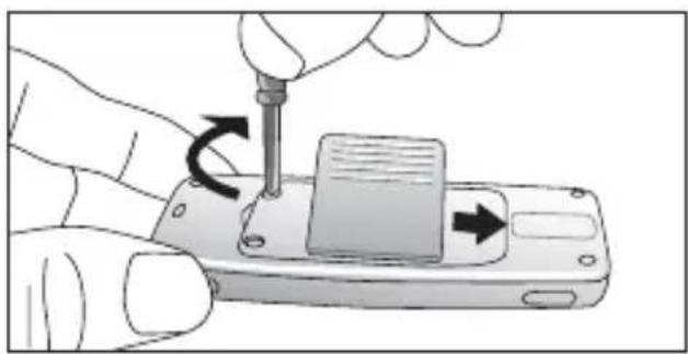 TANITA AM120E - 1) Entfernen Sie die Batterieabdeckung. - 1