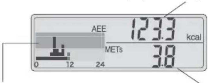 TANITA AM120E - Dispendio di energia da attività fisica/METs - 2