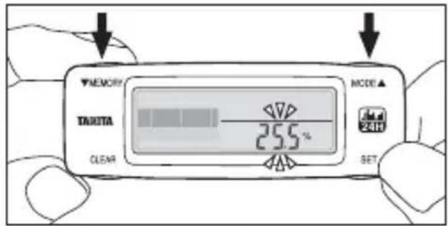 TANITA AM120E - Configuración de su porcentaje de grasa corporal - 3
