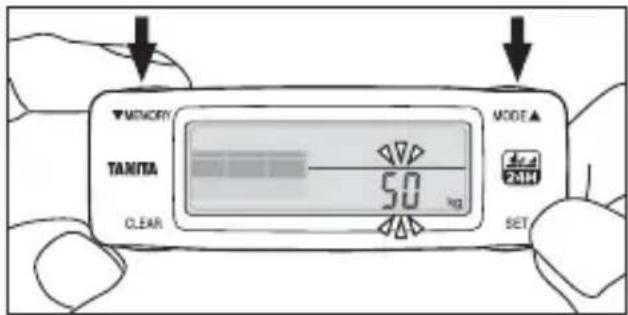 TANITA CLEAR 50 °C MODE▲ SET 24.0V 24.0V