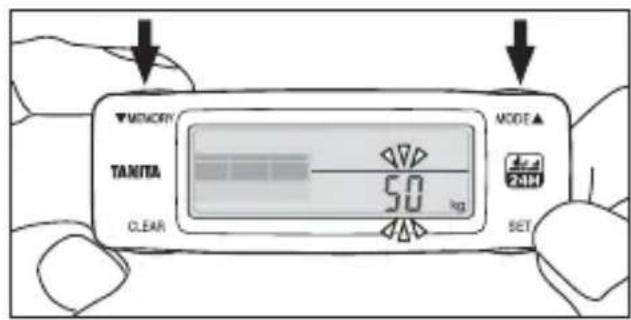 TANITA AM120E - Configuración de su peso - 3