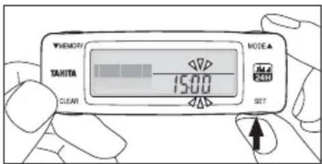 TANITA AM120E - Impostazione dell'orario - 3
