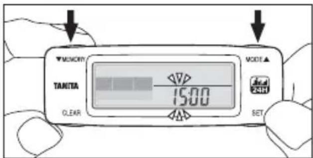 TANITA AM120E - Impostazione dell'orario - 2