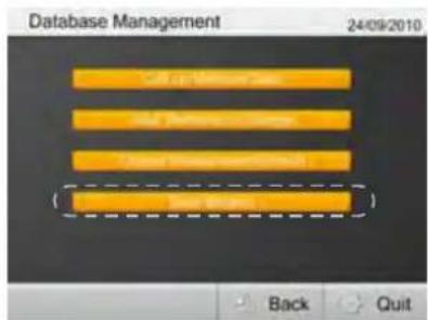 TANITA MC980MA - Sélectionner "data backup - 1