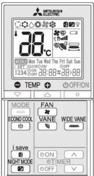 MITSUBISHI MSZAP20VG - I-SAVE-BEDIENING - 1