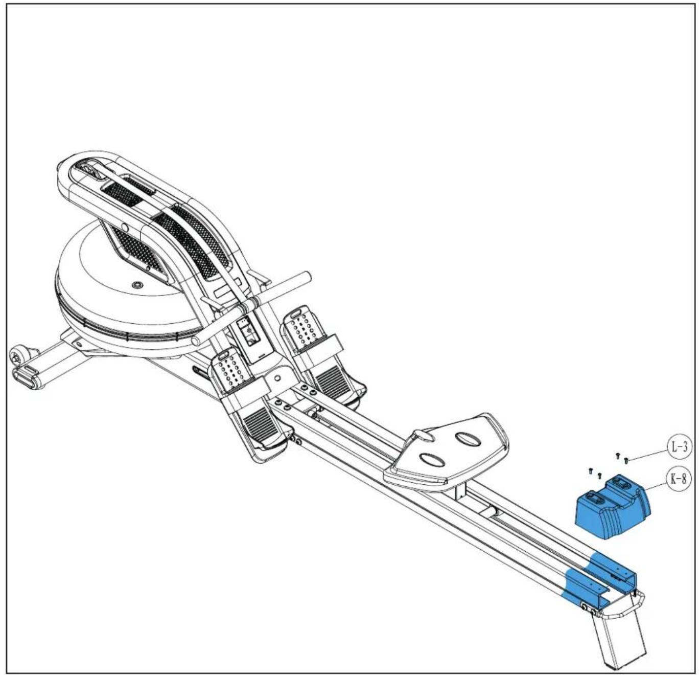 TUNTURI Endurance R85W - R-85W Rower dual rail - 26