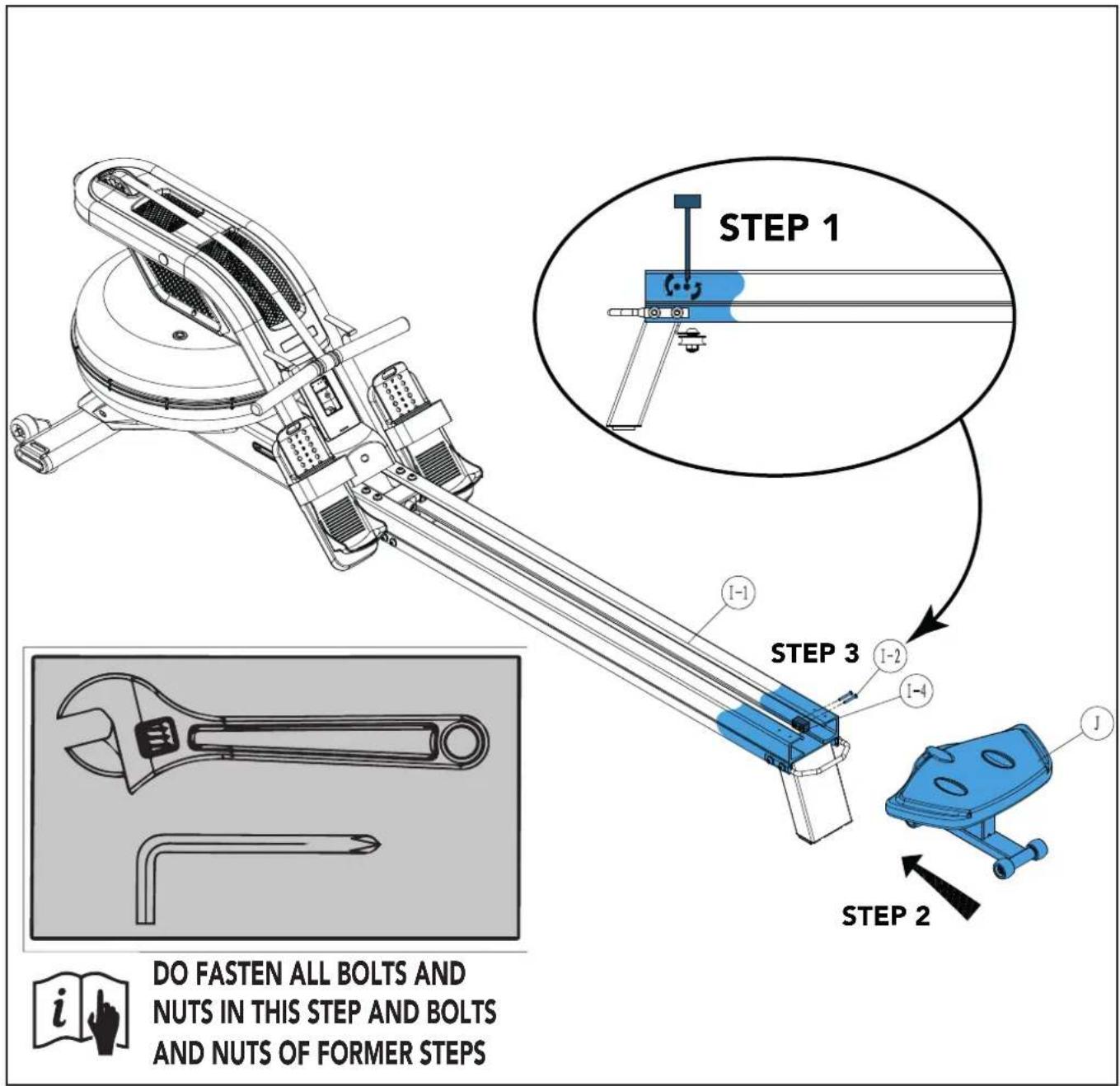 TUNTURI Endurance R85W - R-85W Rower dual rail - 23