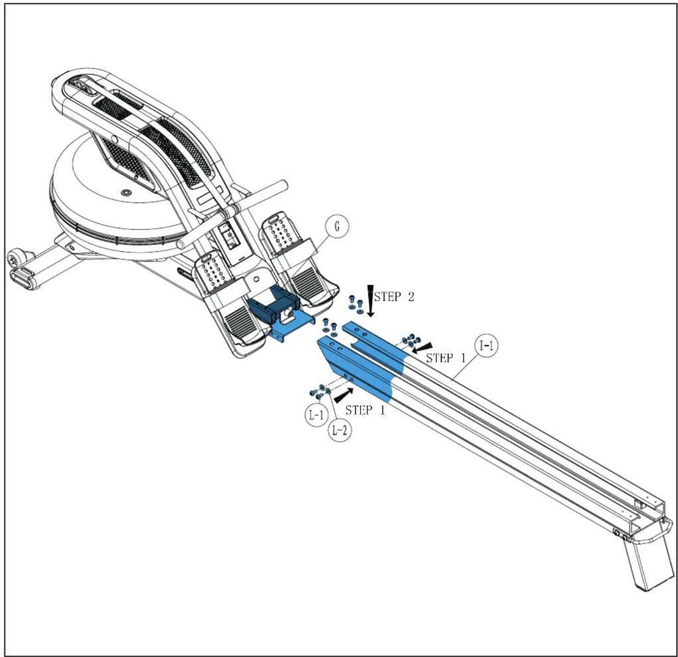 TUNTURI Endurance R85W - R-85W Rower dual rail - 20