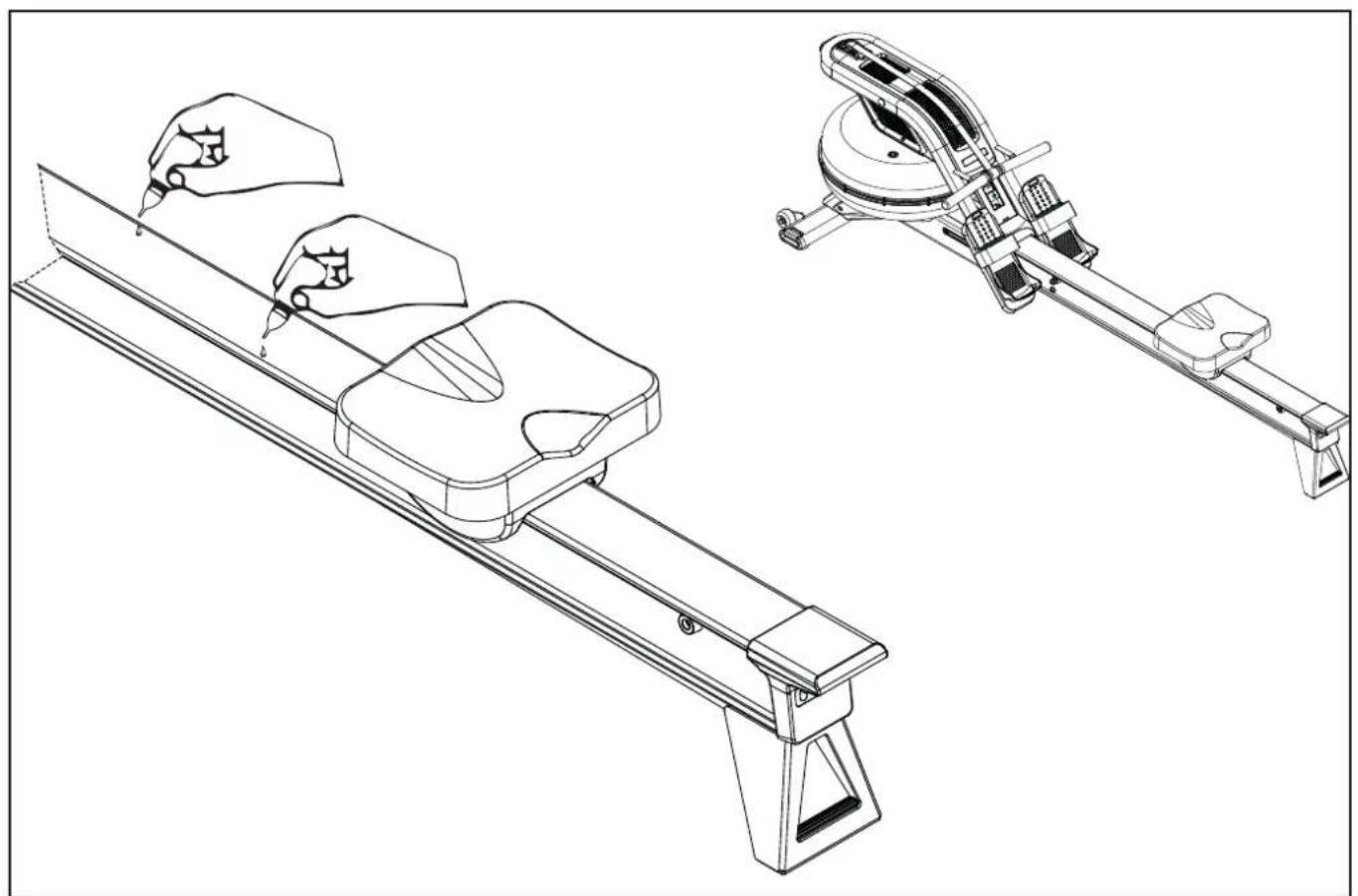 TUNTURI Endurance R80W - R-80 W Rower Single rail - 25