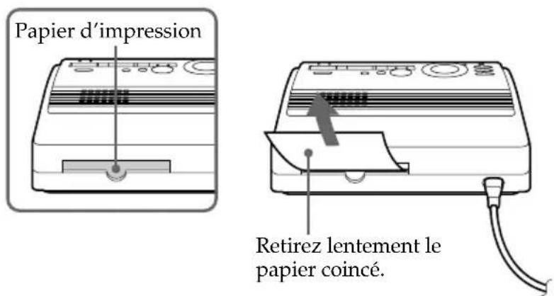 SONY FVP1 - En cas de bourrage du papier d'impression - 1