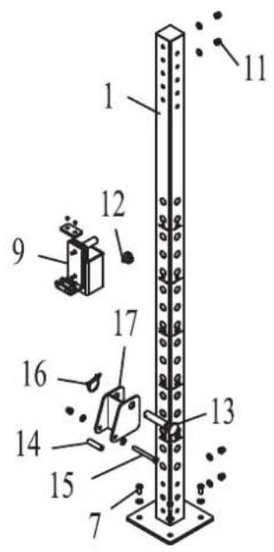 TUNTURI Cross Fit Rack RC20 - Diagrama de despiece - 2