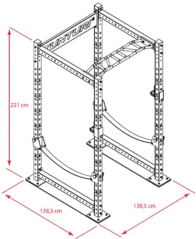 TUNTURI Cross Fit Rack RC20 - Tragkraft und Abmessung - 1
