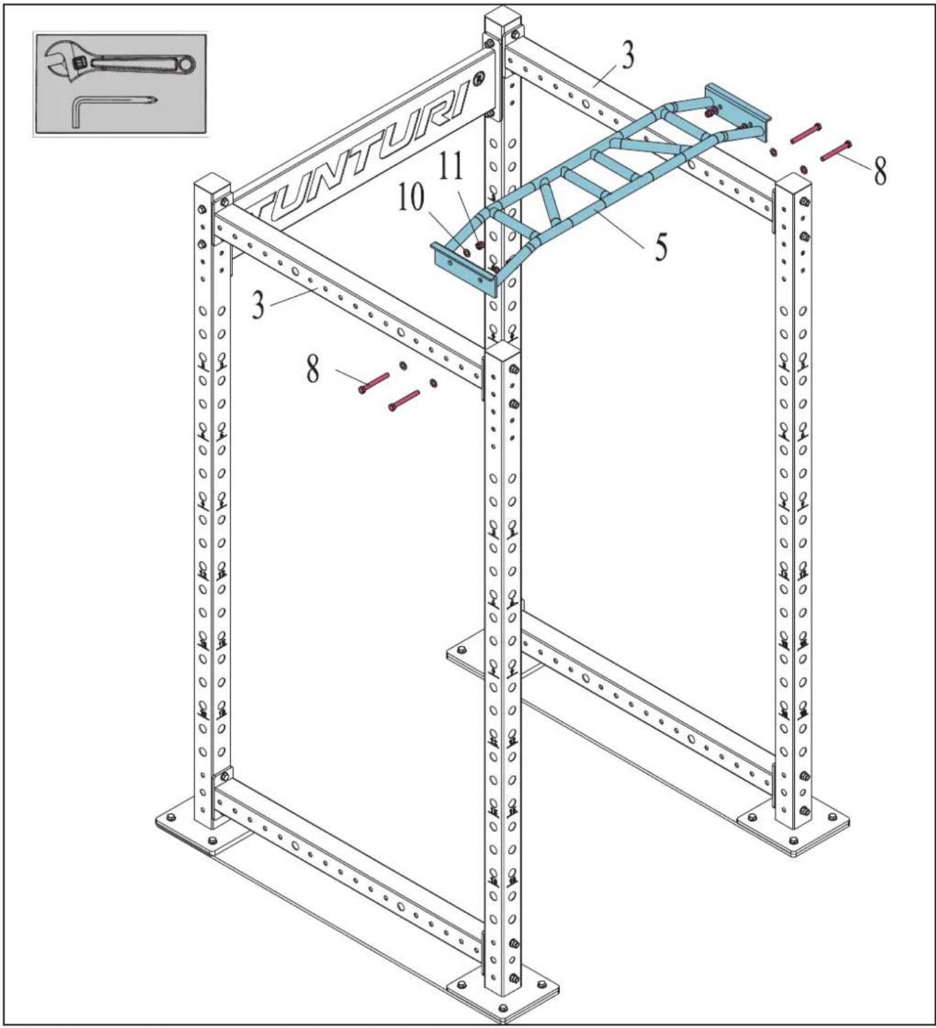 TUNTURI Cross Fit Rack RC20 - 2 - 4