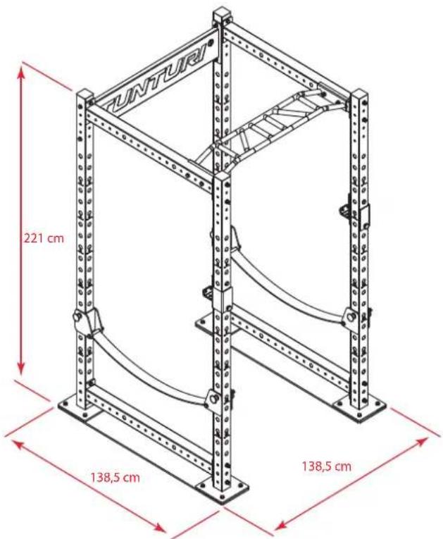 TUNTURI Cross Fit Rack RC20 - Weight capacity and dimension - 1