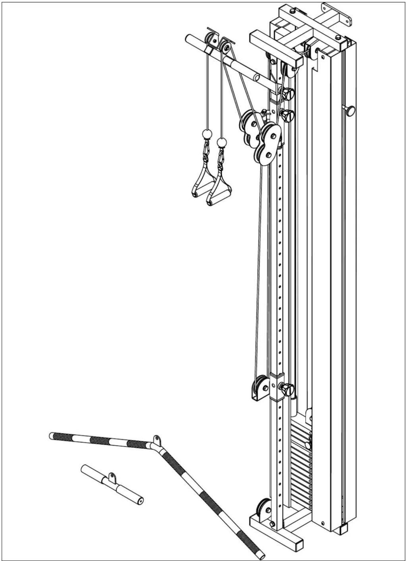 TUNTURI Single Pulley Station PL80 - Attention, Achtung, Attention, Attentie, Attenzione, Atención, Giv akt, Huomio - 2