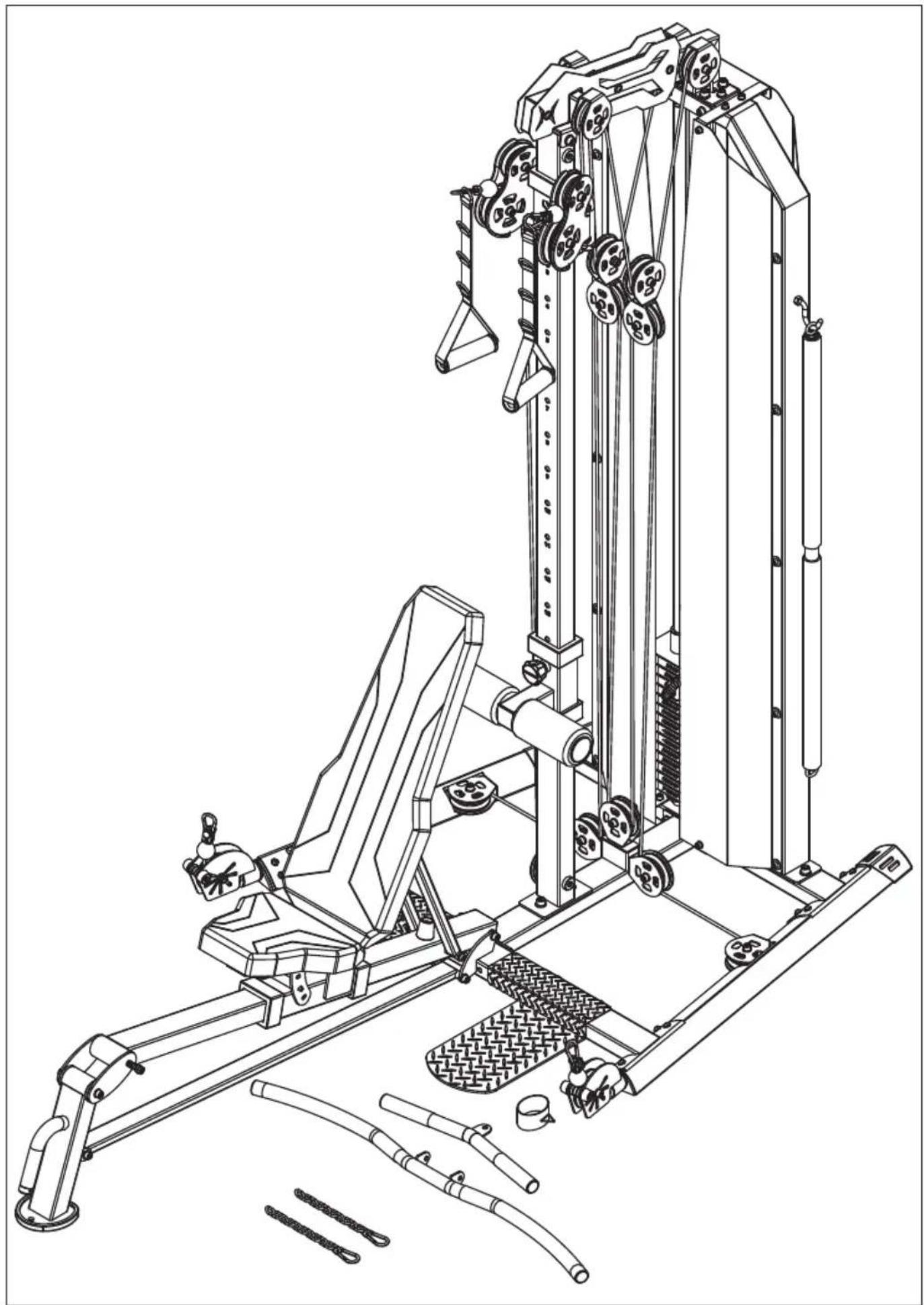 TUNTURI Home Gym HG80 - Attention, Achtung, Attention, Attentie, Attenzione, Atención, Giv akt, Huomio - 1
