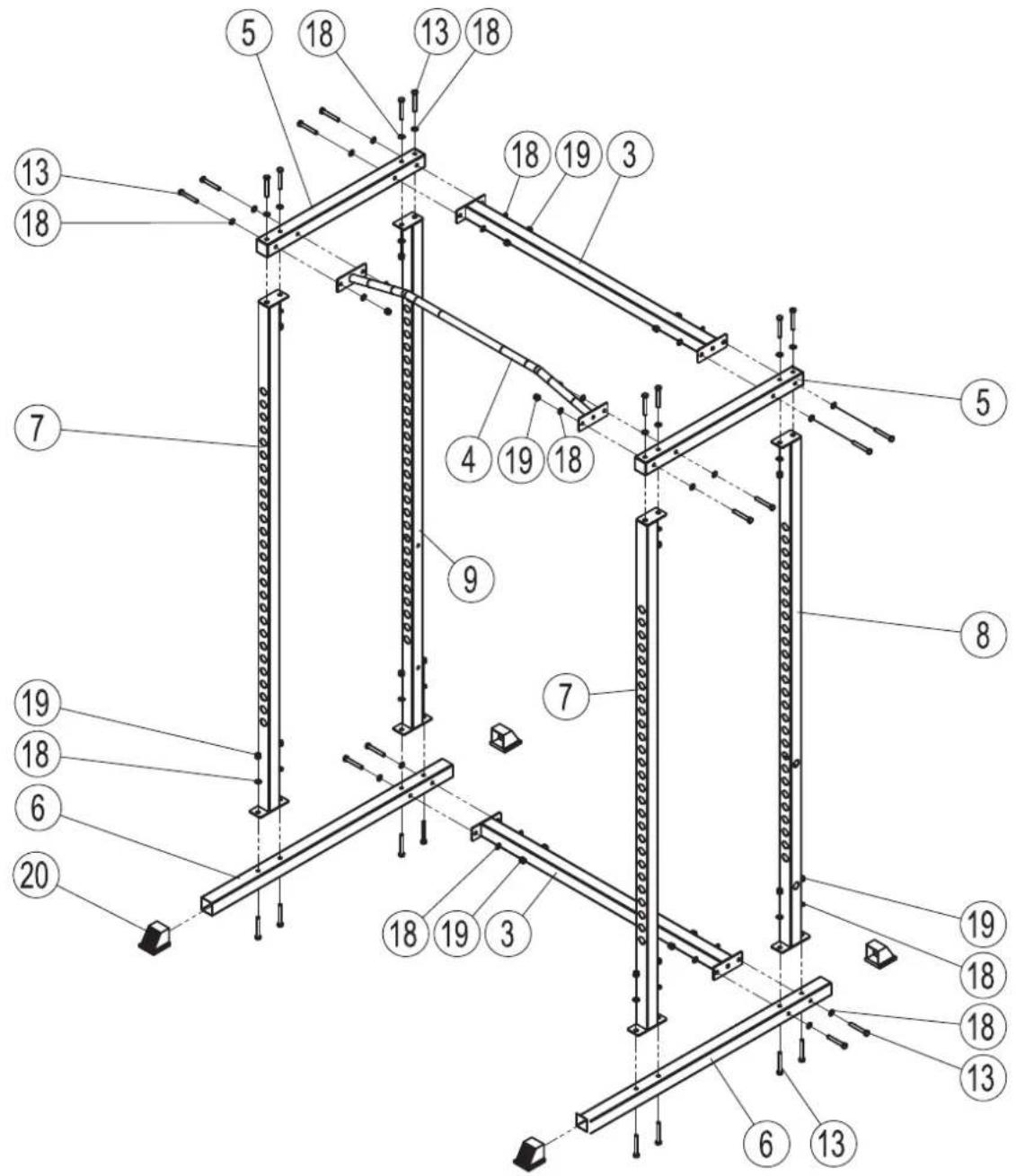 TUNTURI Cross Fit Rack WT60 - 1 - 1