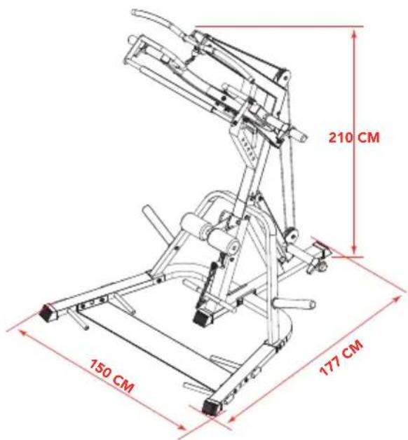 TUNTURI Leverage Pulley Gym WT85 - Weight capacity and dimension - 1