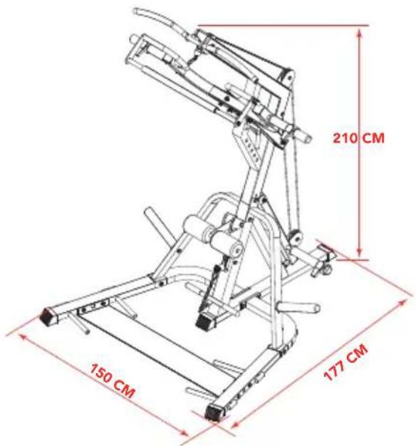 TUNTURI Leverage Pulley Gym WT85 - Maximale belasting en afmetingen - 1