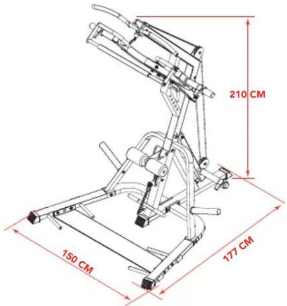 TUNTURI Leverage Pulley Gym WT85 - Peso máximo admisible y dimensiones - 1