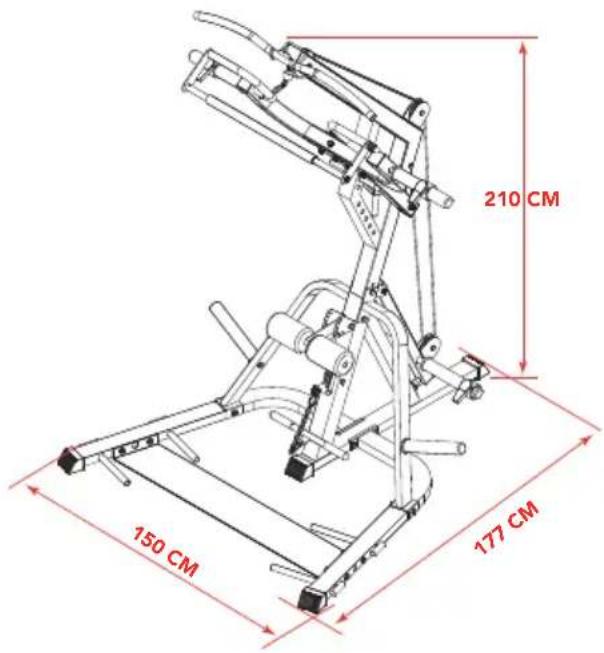 TUNTURI Leverage Pulley Gym WT85 - Painokapasiteetti ja mitat - 1