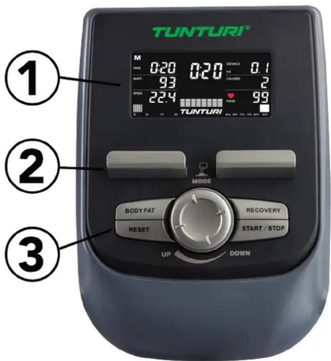 TUNTURI Performance C50R - Ohjauspaneeli (kuva F) - 1