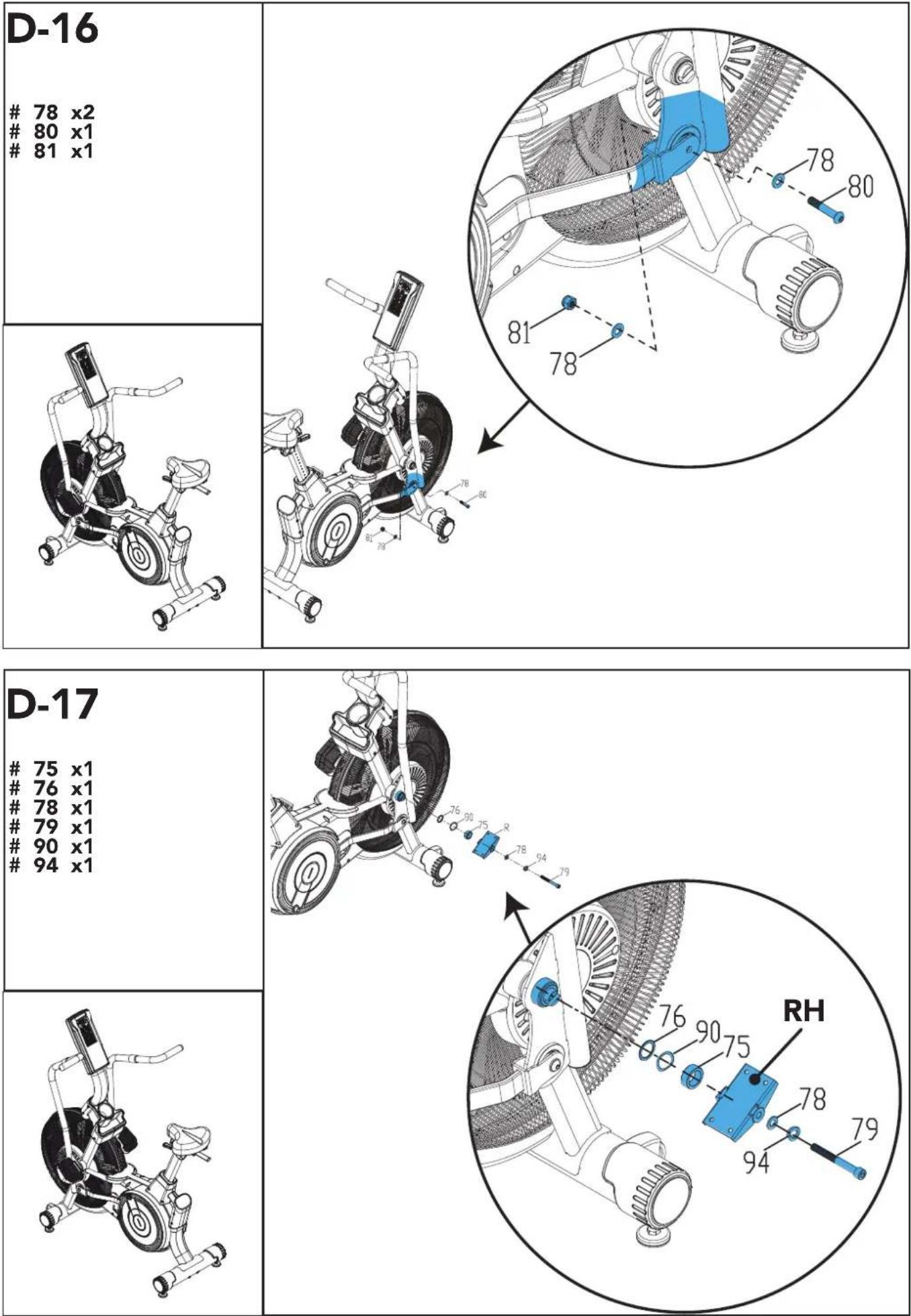 TUNTURI Platinum Pro Air Bike - x1 - 3