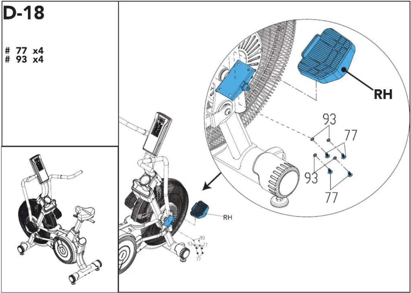 TUNTURI Platinum Pro Air Bike - x1 - 1
